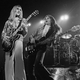 Alex Lifeson and Geddy Lee of Rush in 1976 during the All The World's A Stage Tour (Photo: Fin Costello/Redferns)